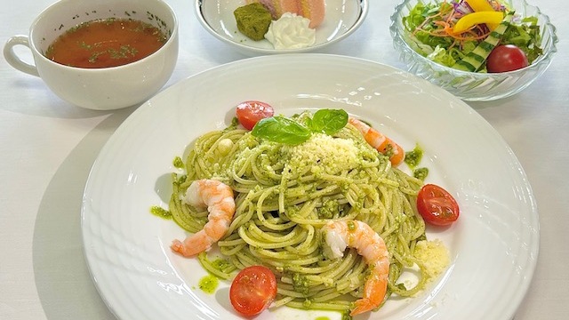 えびのジェノベーゼパスタ