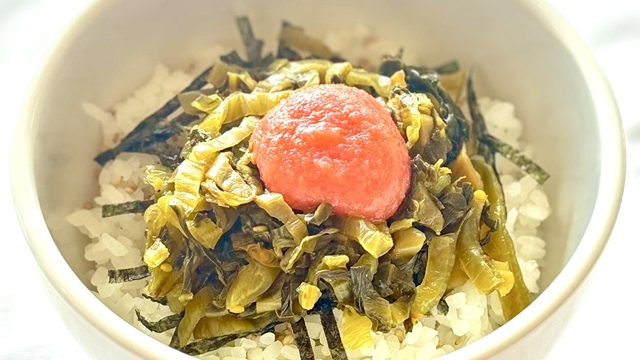 ミニ丼　高菜明太